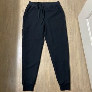 Black Mens mandala jogger scrub bottoms